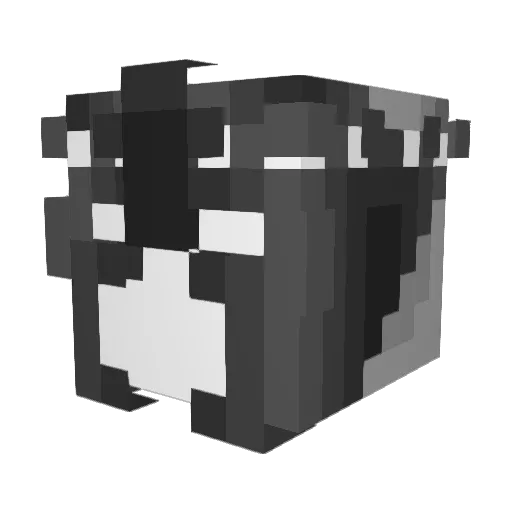 Bokuuuu Minecraft avatar head, 3D render
