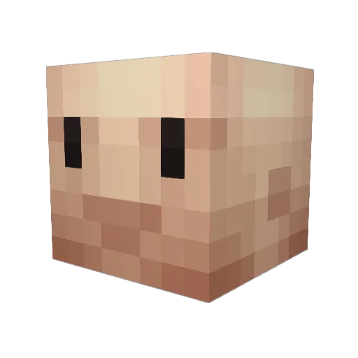 Bol69 Minecraft avatar head, 3D render