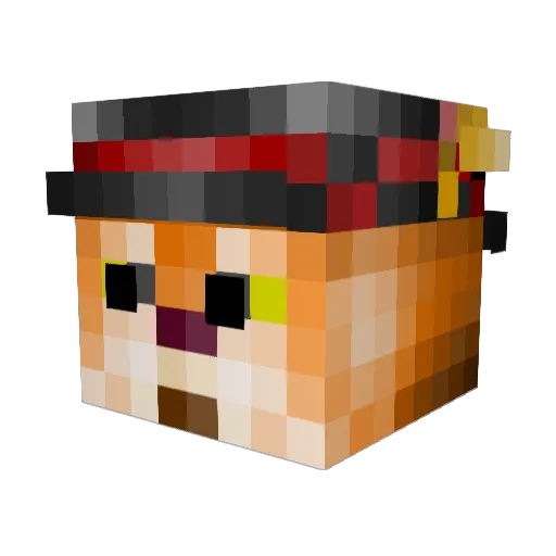 BolDeFruits Minecraft avatar head, 3D render