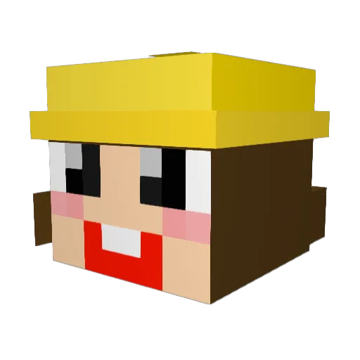 BolRi Minecraft avatar head, 3D render