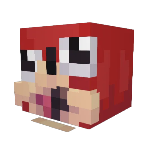 BolaMortal Minecraft avatar head, 3D render