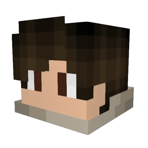 Boladoxp Minecraft avatar head, 3D render