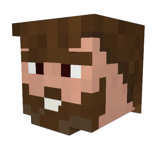 Bolbae Minecraft avatar head, 3D render