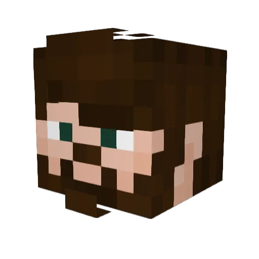 Boldyman Minecraft avatar head, 3D render