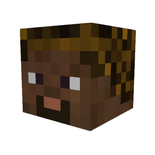 BoleManyak Minecraft avatar head, 3D render