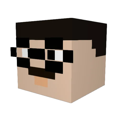Bolek1998 Minecraft avatar head, 3D render