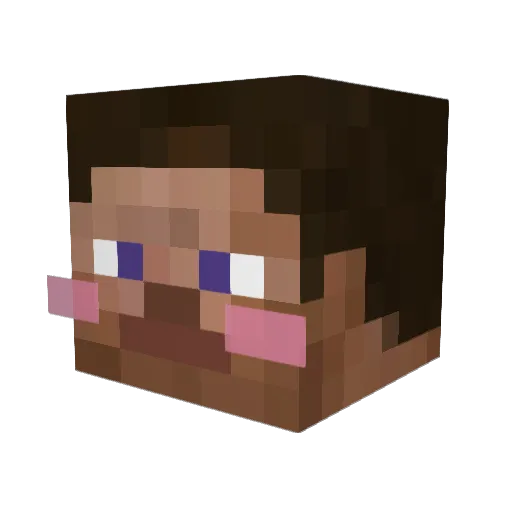Bolekkilolek Minecraft avatar head, 3D render