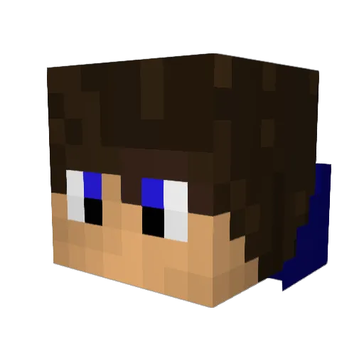 Boligan Minecraft avatar head, 3D render