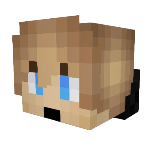 BolleGorilla Minecraft avatar head, 3D render