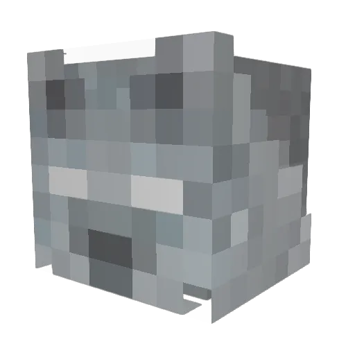 Bollivah Minecraft avatar head, 3D render