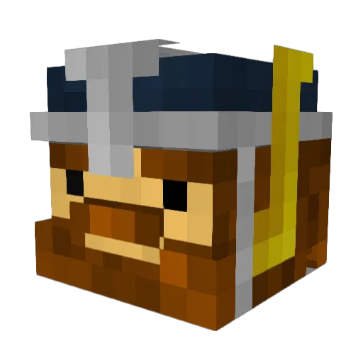 Bolnar1er Minecraft avatar head, 3D render