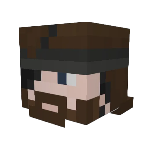 Bolo_fgc Minecraft avatar head, 3D render