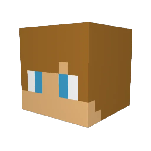 BolognaSlice Minecraft avatar head, 3D render