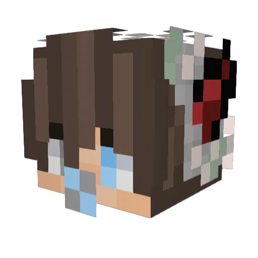 BologneseBernd Minecraft avatar head, 3D render