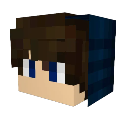 Bolollo13 Minecraft avatar head, 3D render