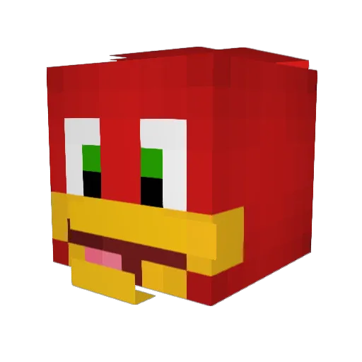 Bolonder Minecraft avatar head, 3D render