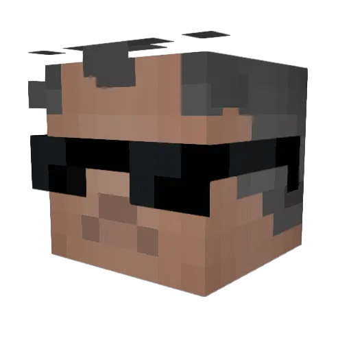 Boloshka Minecraft avatar head, 3D render