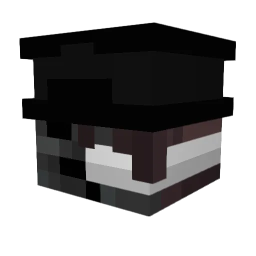 Bolsonaristas Minecraft avatar head, 3D render