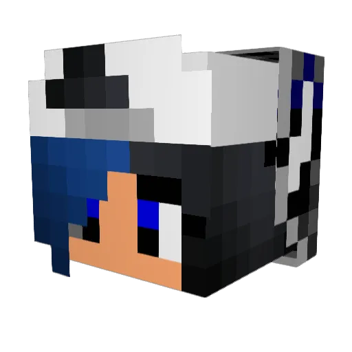 Bolt15 Minecraft avatar head, 3D render