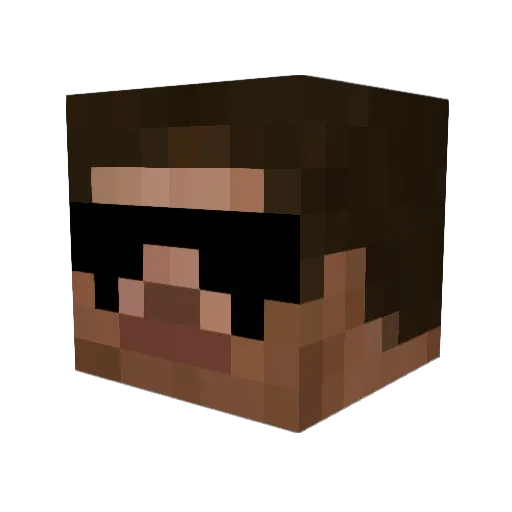 Bolt47 Minecraft avatar head, 3D render