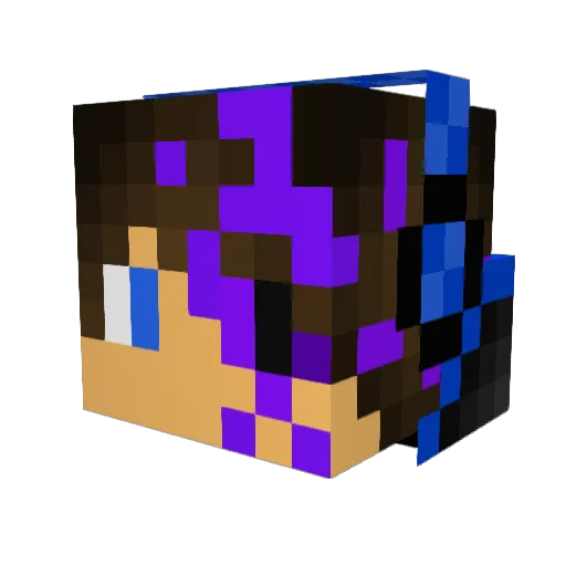 BoltK Minecraft avatar head, 3D render