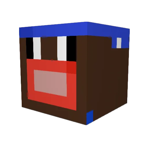 BoltVox Minecraft avatar head, 3D render