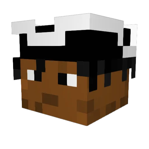 Bolt_282 Minecraft avatar head, 3D render
