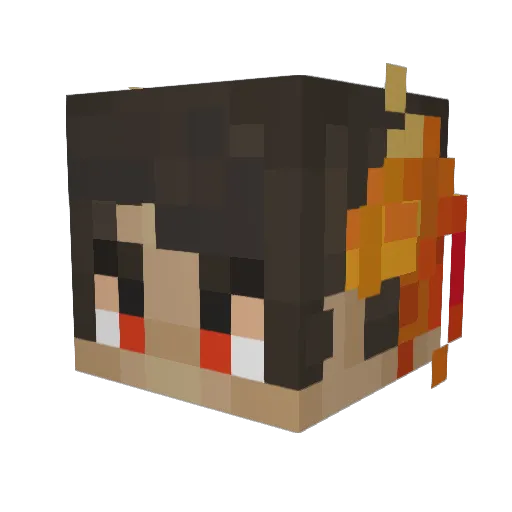 BoltenXO Minecraft avatar head, 3D render