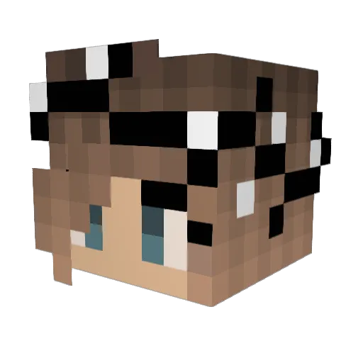 BoltingEnd Minecraft avatar head, 3D render