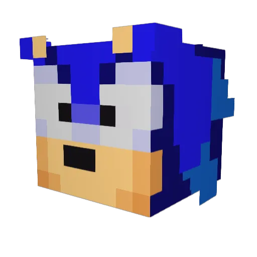 Boltolino Minecraft avatar head, 3D render