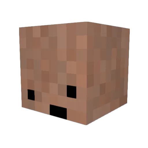 Boltrgeist Minecraft avatar head, 3D render