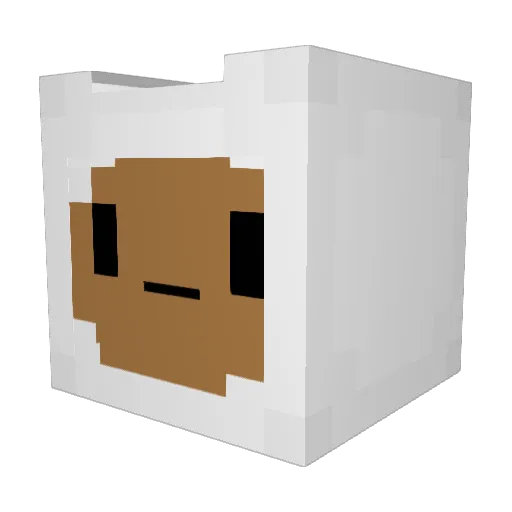 Boltzzer Minecraft avatar head, 3D render