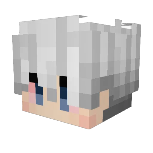 Boluda Minecraft avatar head, 3D render