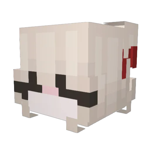 Boludaa Minecraft avatar head, 3D render