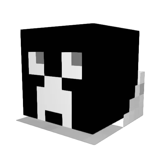 Boludito Minecraft avatar head, 3D render