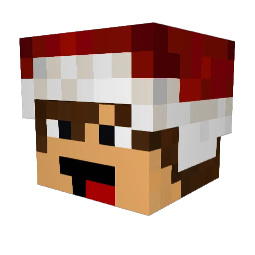 Bom4akalaka Minecraft avatar head, 3D render