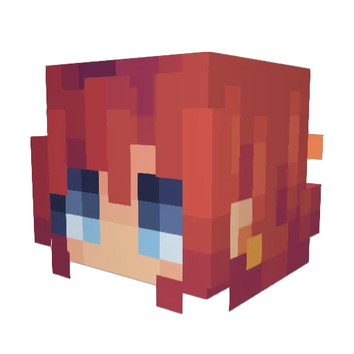 BombAssCrew Minecraft avatar head, 3D render