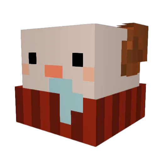 BombChef Minecraft avatar head, 3D render