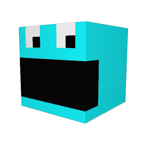 BombQuest Minecraft avatar head, 3D render