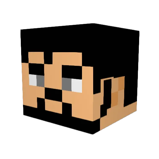 BombZlol Minecraft avatar head, 3D render