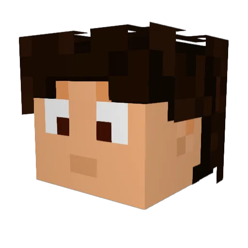 Bombafest Minecraft avatar head, 3D render