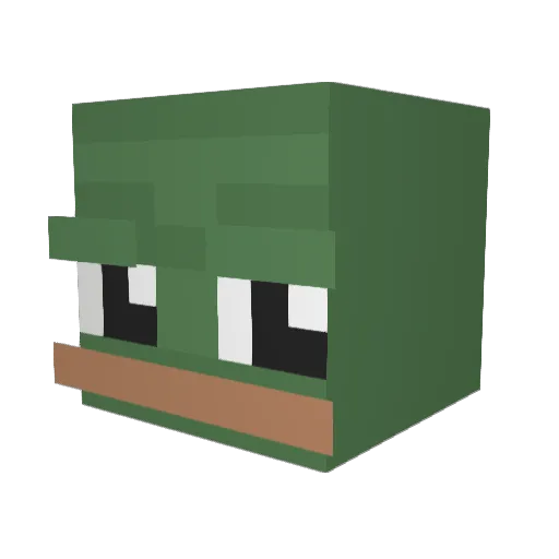 BombelAdi Minecraft avatar head, 3D render