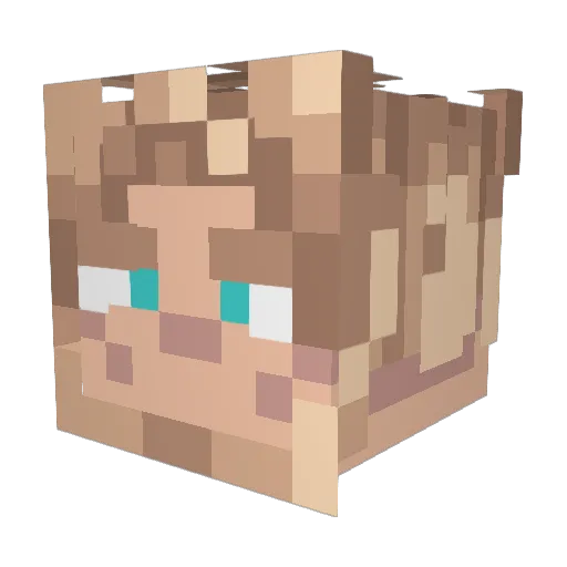 Bomber1199 Minecraft avatar head, 3D render