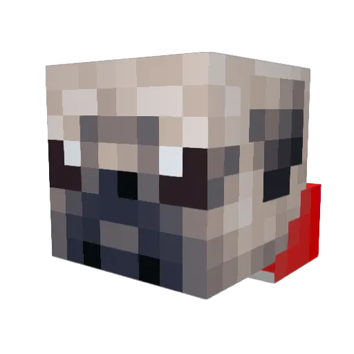 BomberBill Minecraft avatar head, 3D render