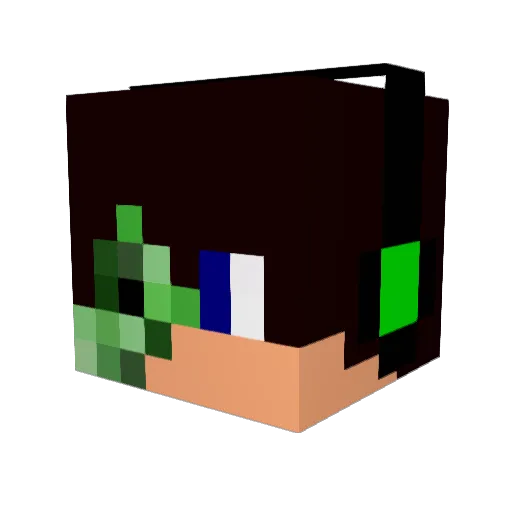 Bomber_dYT Minecraft avatar head, 3D render