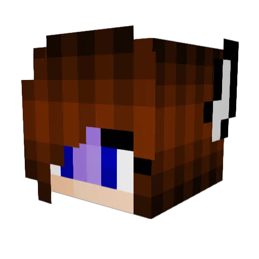Bomberevil Minecraft avatar head, 3D render
