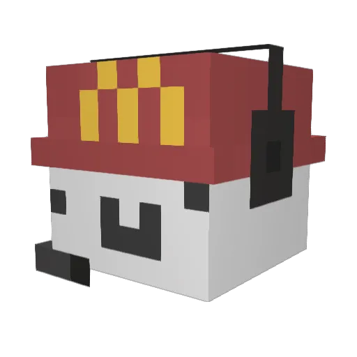 Bomberman186 Minecraft avatar head, 3D render