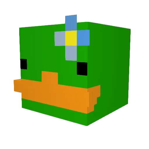 Bomberwan Minecraft avatar head, 3D render