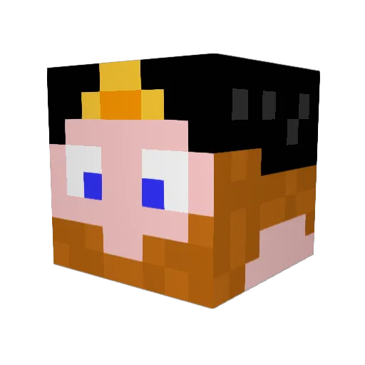 Bombhurr Minecraft avatar head, 3D render