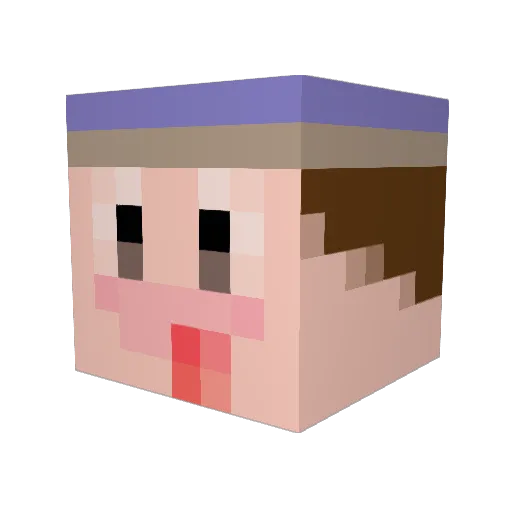 Bombi2110 Minecraft avatar head, 3D render